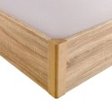 DESIGN-Canapé abatible de madera de alta capacidad tapa única de color natural.