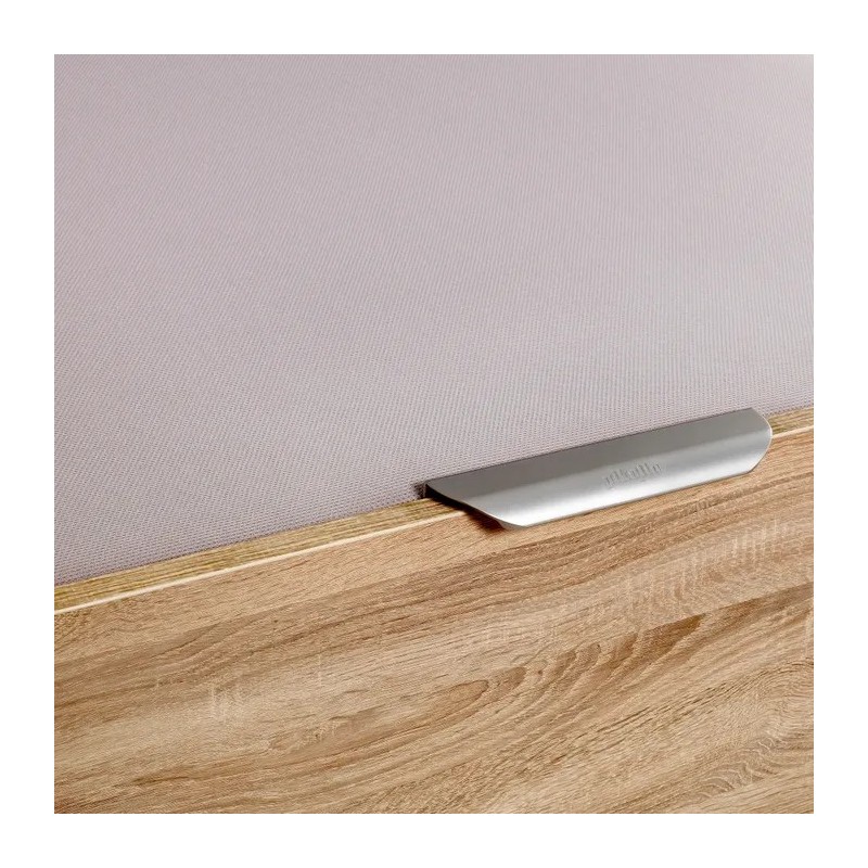 DESIGN-Canapé abatible de madera de alta capacidad tapa única de color natural.