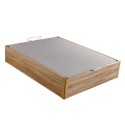 DESIGN-Canapé abatible de madera de alta capacidad tapa única de color natural.