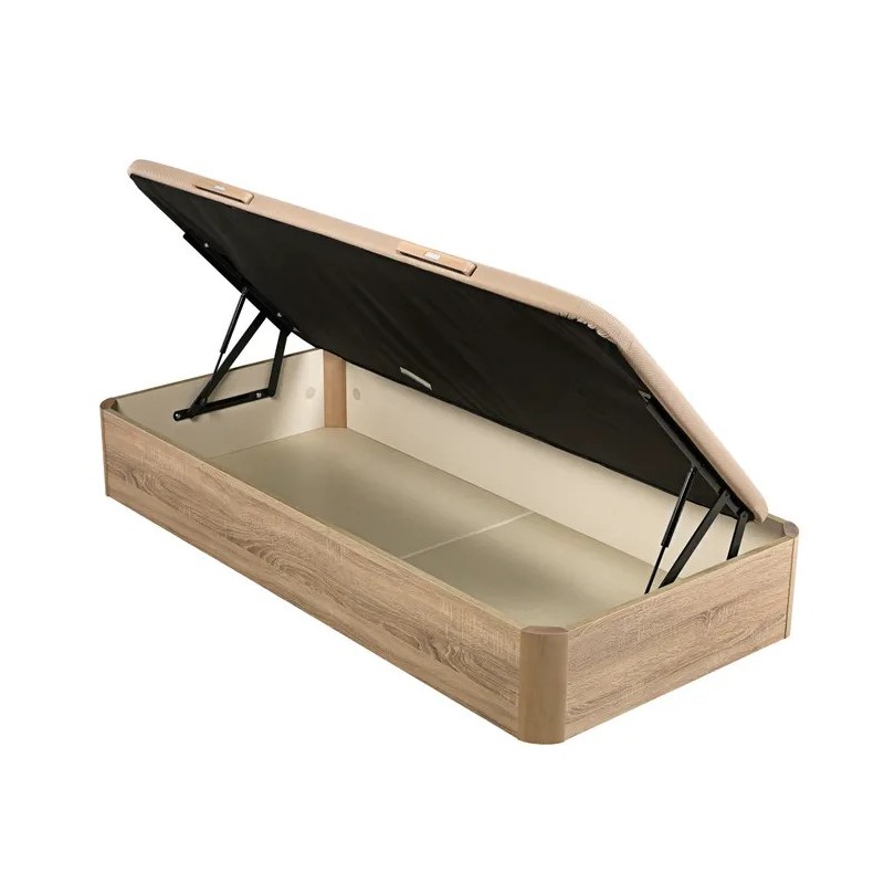 NATURBOX JUV- Canapé abatible de madera juvenil de color natural. COLCHONERIA WAKE UP.