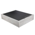 ERGODES GLACIAL-Canapé abatible de madera con base tapizada articulada de color glacial.