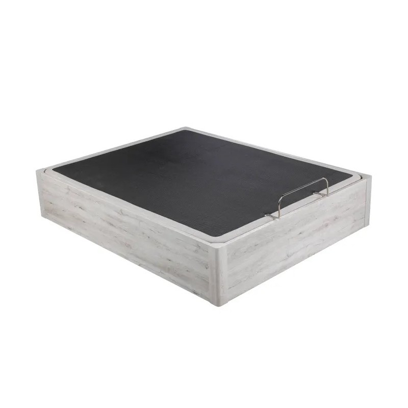 ERGODES GLACIAL-Canapé abatible de madera con base tapizada articulada de color glacial.